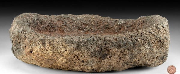 18th Century Hawaiian Volcanic Stone Mortar