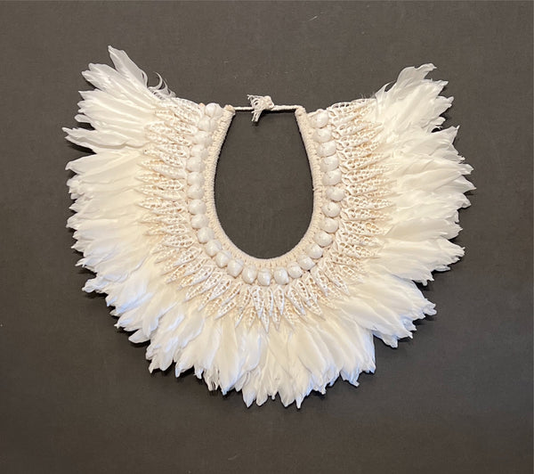 Medium Feather and Shell Mantle (on stand)