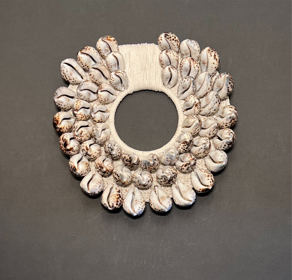 Medium Graduated Cowrie Shell Mantle (on stand)