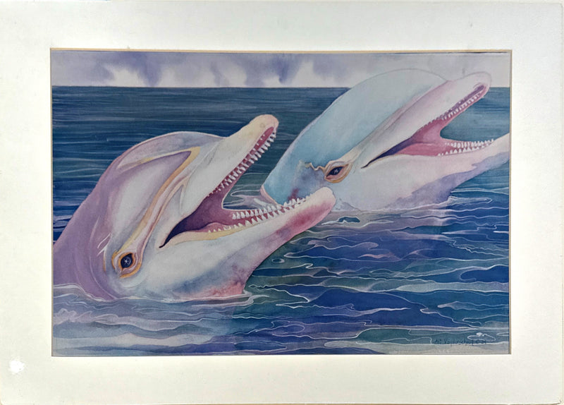 "Dolphins" Matted Poster - Ari Vanderschoot