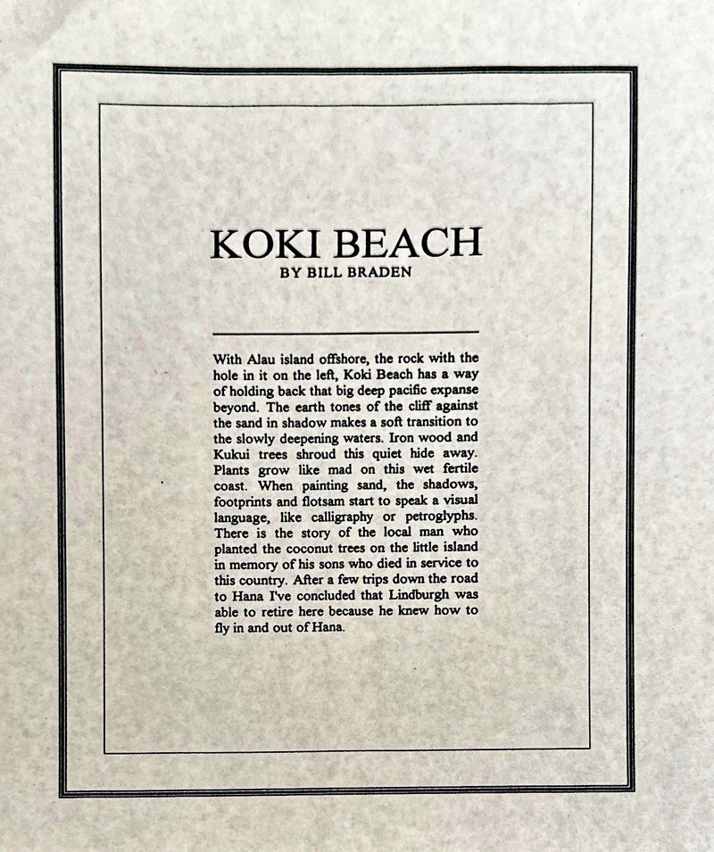 "Koki Beach, Hana, Maui" Poster Triptych, Best Beaches of Hawaii Series - Bill Braden