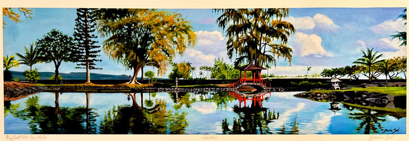 "Reflections in Hilo" Signed Print - Bonnie Sol