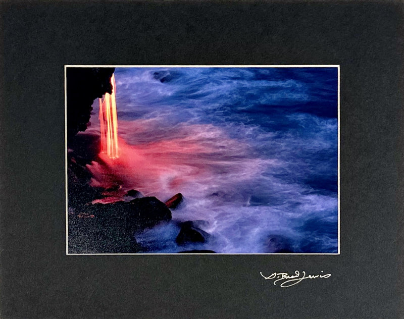 "Firefall", Kilauea Volcano, Hawai'i - 8x10 Photographic Print by Brad Lewis