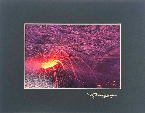 Splatter Eruption, Kilauea Volcano, Hawai'i - 8x10 Photographic Print by Brad Lewis