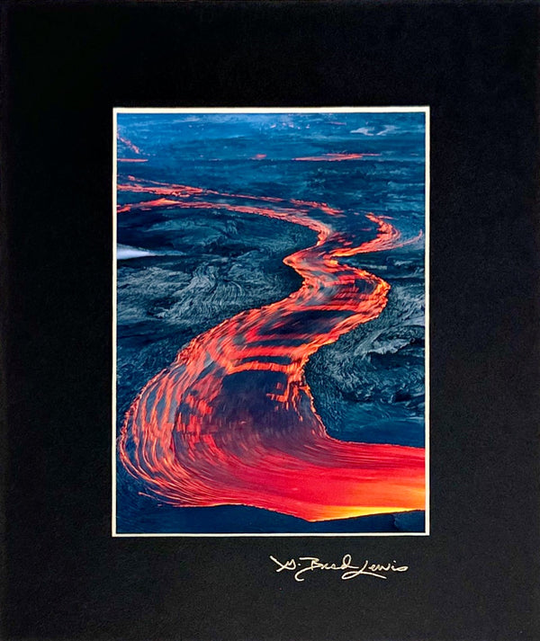 "Go with the Flow" 43-a, Kilauea Volcano, Hawai'i - 8x10 Photographic Print by Brad Lewis