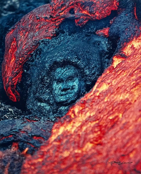 Pele Emerges, Kilauea Volcano, Hawai'i - 11x14 Photographic Print by Brad Lewis