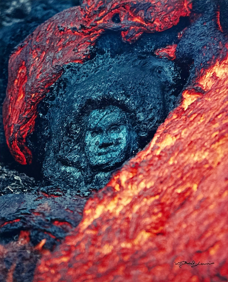 Pele Emerges, Kilauea Volcano, Hawai'i - 11x14 Photographic Print by Brad Lewis