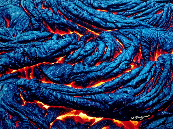 Peles Braids, Kilauea Volcano, Hawai'i - 11x14 Photographic Print by Brad Lewis