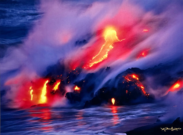 "Dusk Glow", Kilauea Volcano, Hawai'i - 11x14 Photographic Print by Brad Lewis