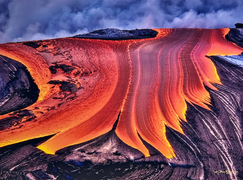 Ocean Entry, Kilauea Volcano, Hawai'i - 16x20 Photographic Print by Brad Lewis