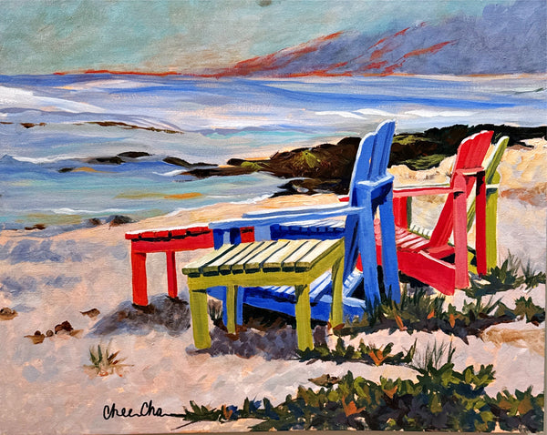 "Beach Chairs by the Ocean" - CheeCha