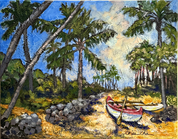 "Canoe under Palms" - CheeCha