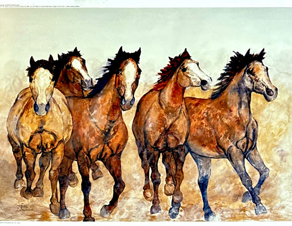 Horses Poster - John Saunders