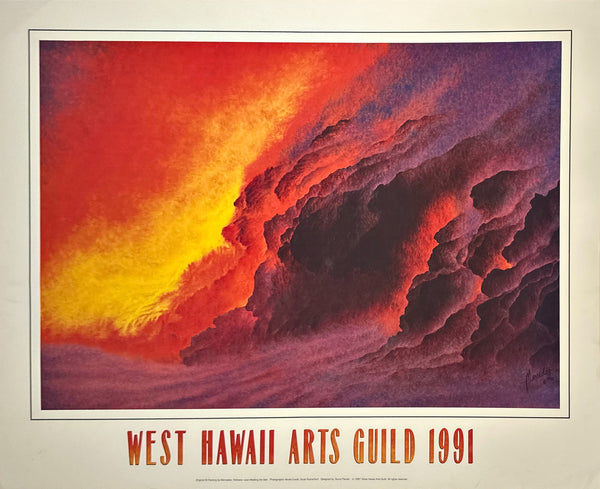 "Lava Meeting the Sea" Poster - Mercedes Kilohana