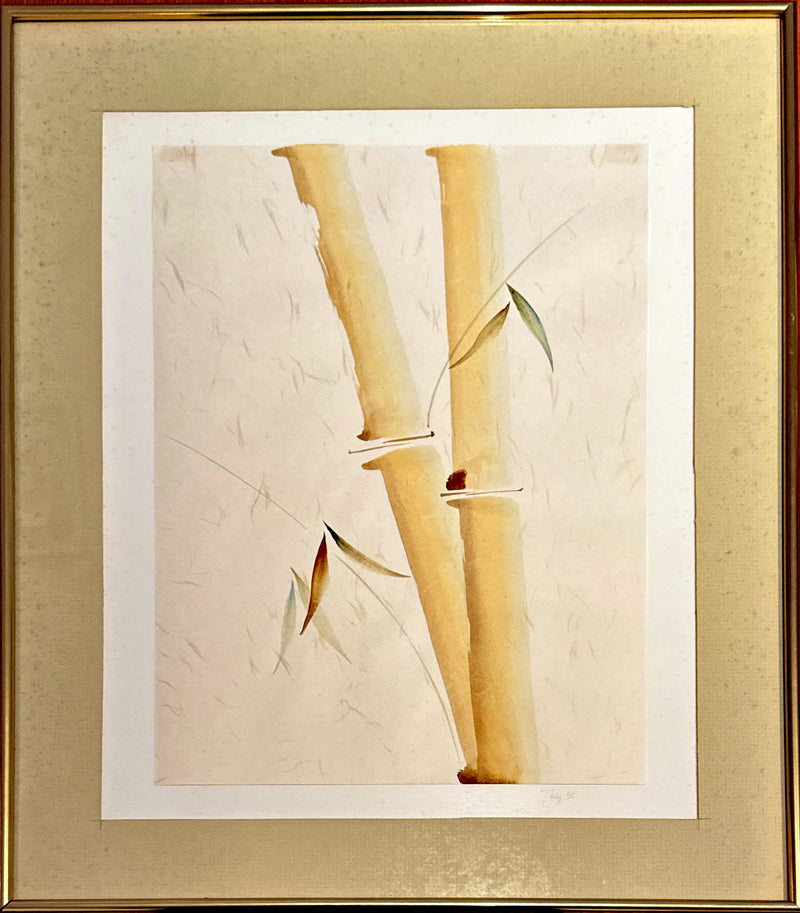 "Bamboo" Signed Watercolor - Thuy