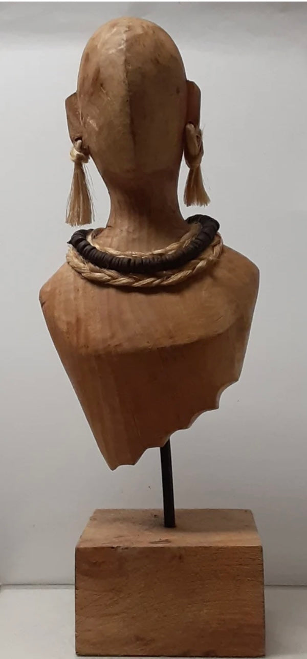 Oceanic Tribal Wood Bust