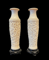 Japanese Okimono Vases (Pair)