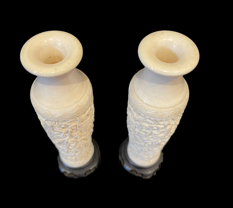 Japanese Okimono Vases (Pair)