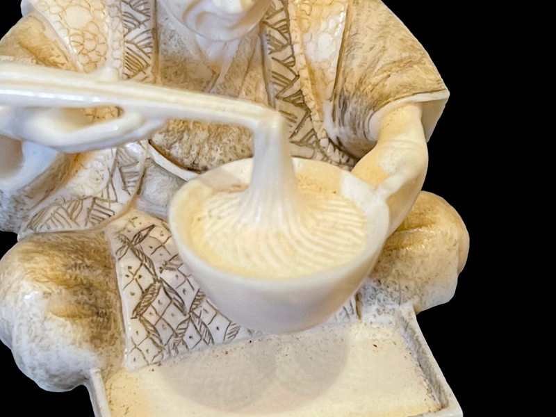 Japanese Modern Netsuke - "Noodle Eater"