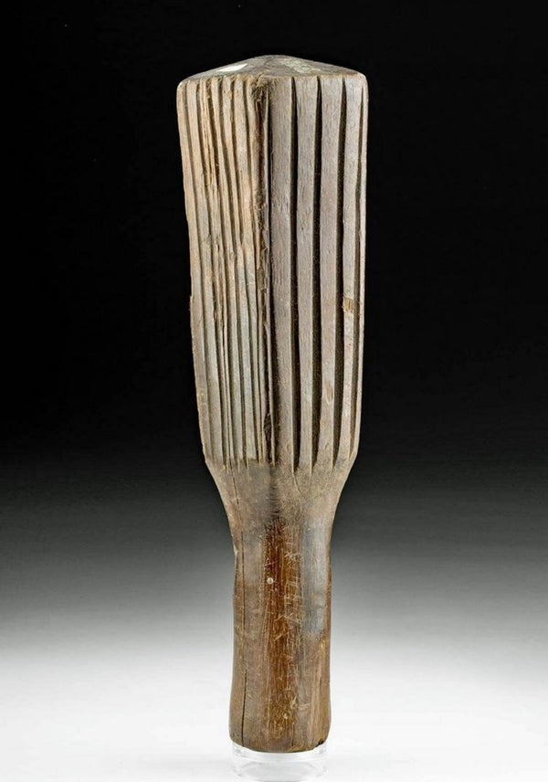 19th Century Polynesian Tonga / Samoa Wood Tapa Beater