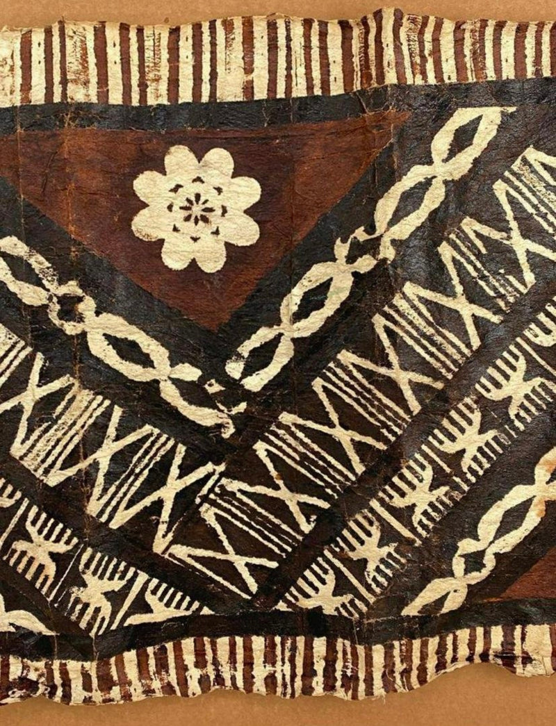 Pacific Islands Tapa Cloth, 39.375" x 19.375"