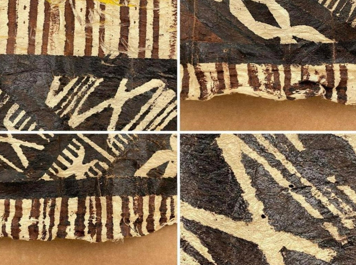 Pacific Islands Tapa Cloth, 39.375