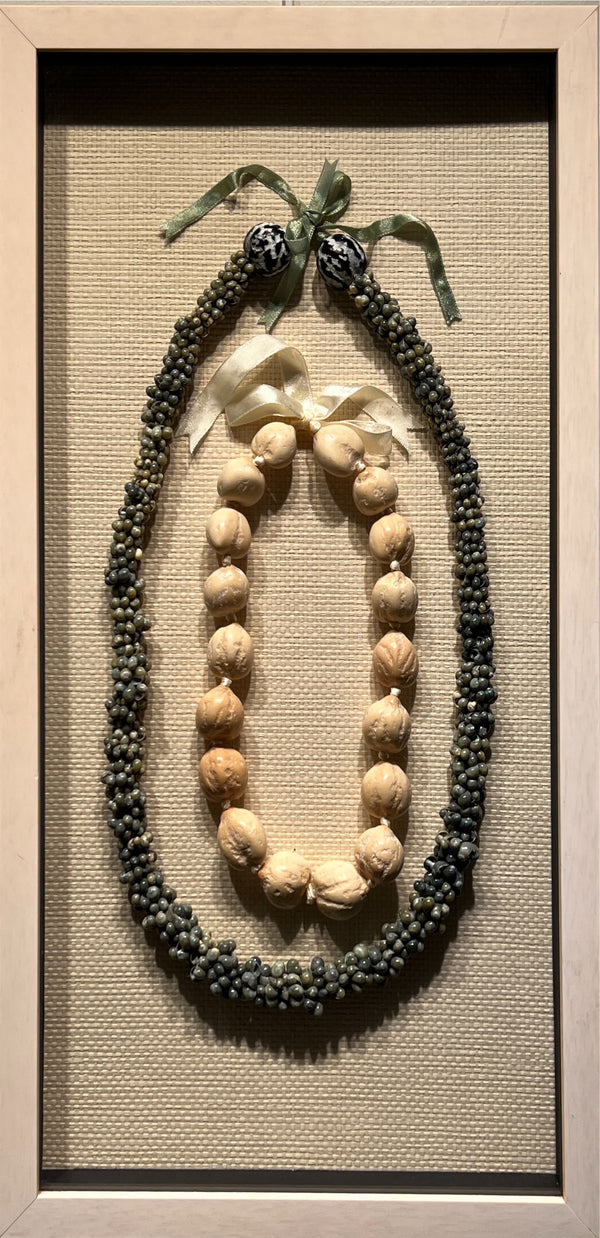 Mauna Lani Seed Pod (Kukui) Lei Shadowbox